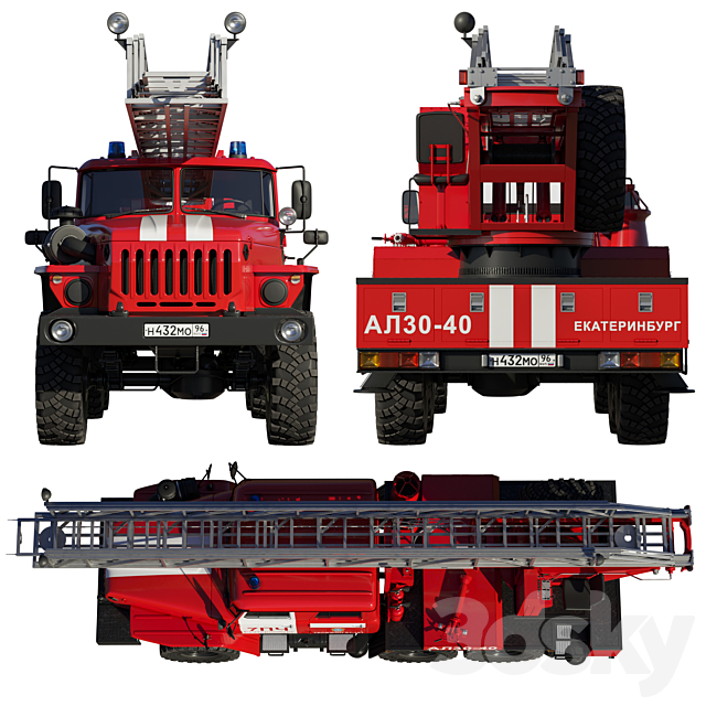 Ladder AL30-40 3dsky