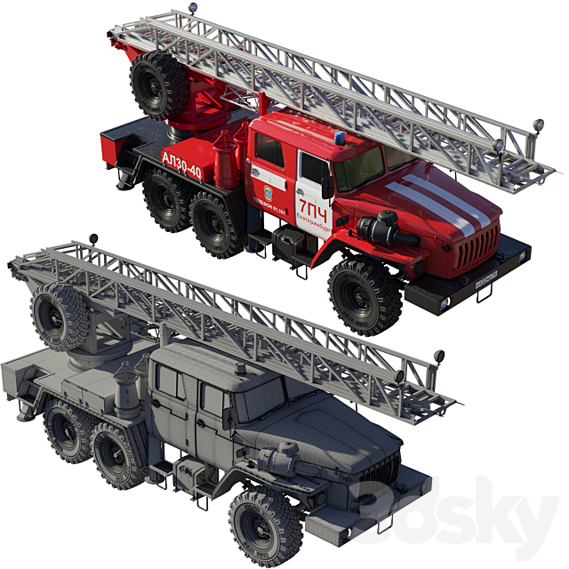 Ladder AL30-40 3dskyfree