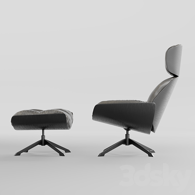 Armchair roche bobois QUIET LIFE ARMCHAIR 3DS Max Model - thumbnail 2