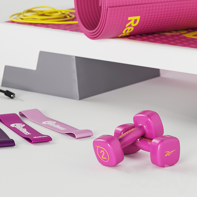 Female sports set 3d