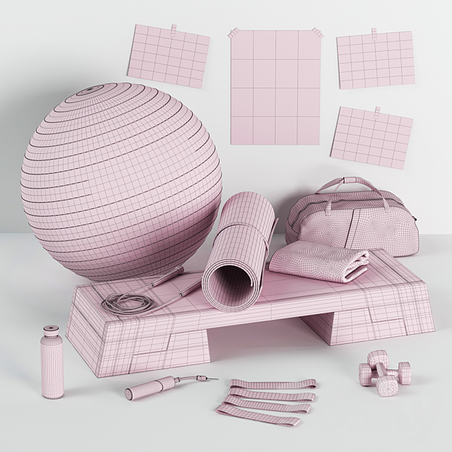 Female sports set 3dsky