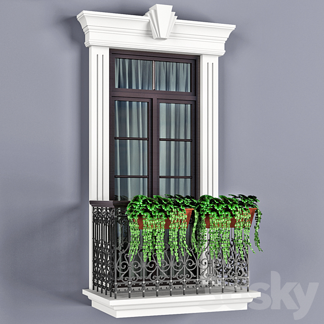 Windows and doors in the style of modern classics 3dsky