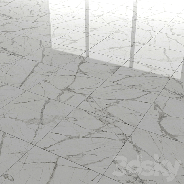 Glacier white 3d