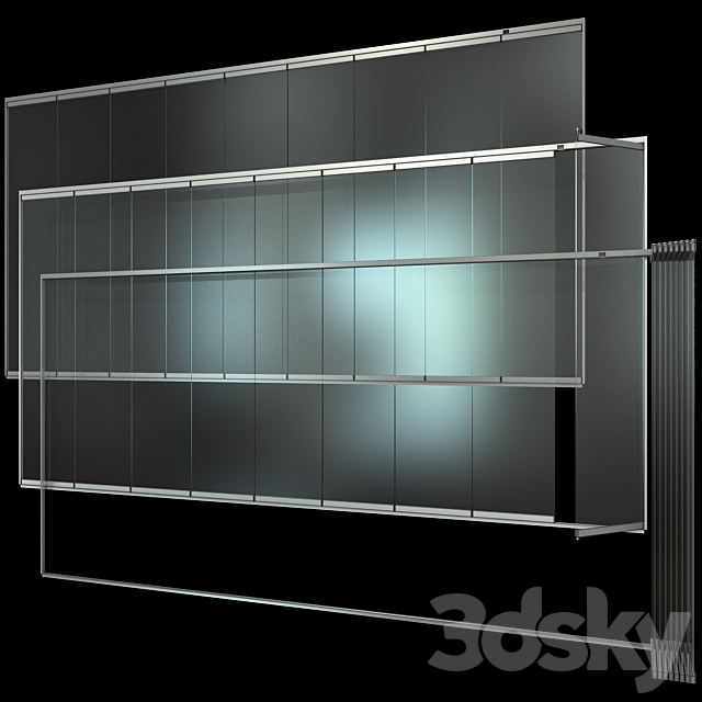 Glass Sliding Partition Walls 3DSMax File - thumbnail 3