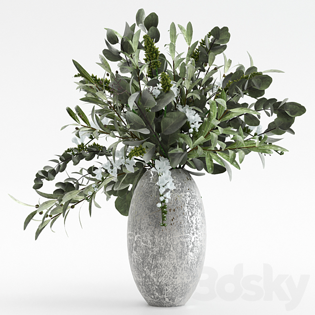 Bouquet in a vase. 3DSMax File - thumbnail 1