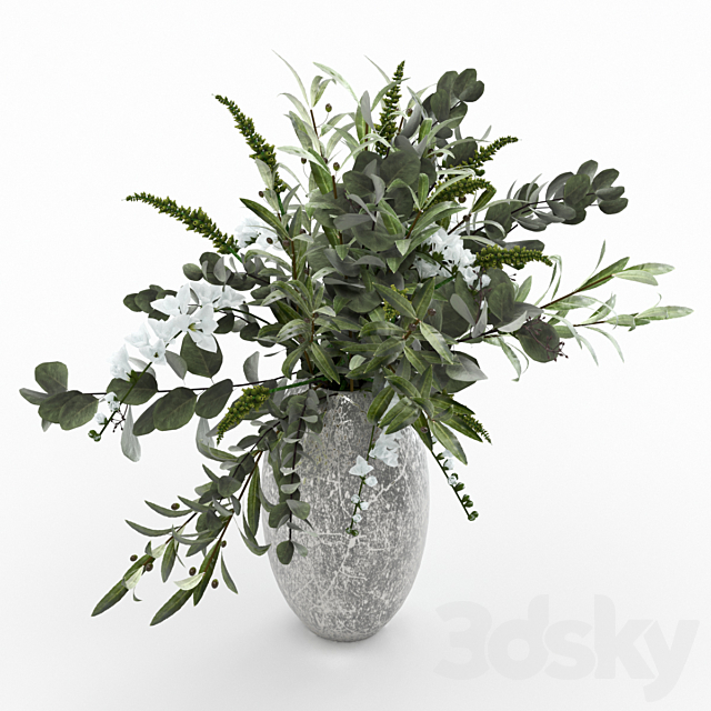 Bouquet in a vase. 3DSMax File - thumbnail 2