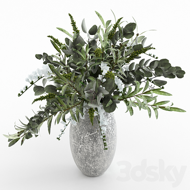 Bouquet in a vase. 3DSMax File - thumbnail 4