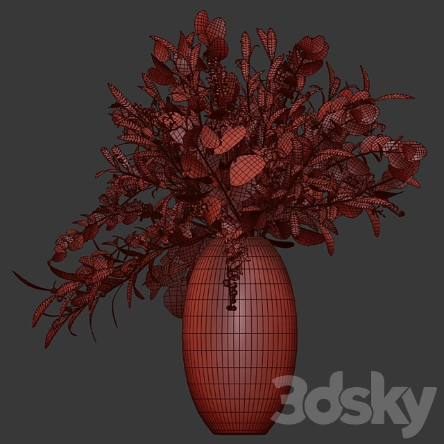 Bouquet in a vase. 3DSMax File - thumbnail 5