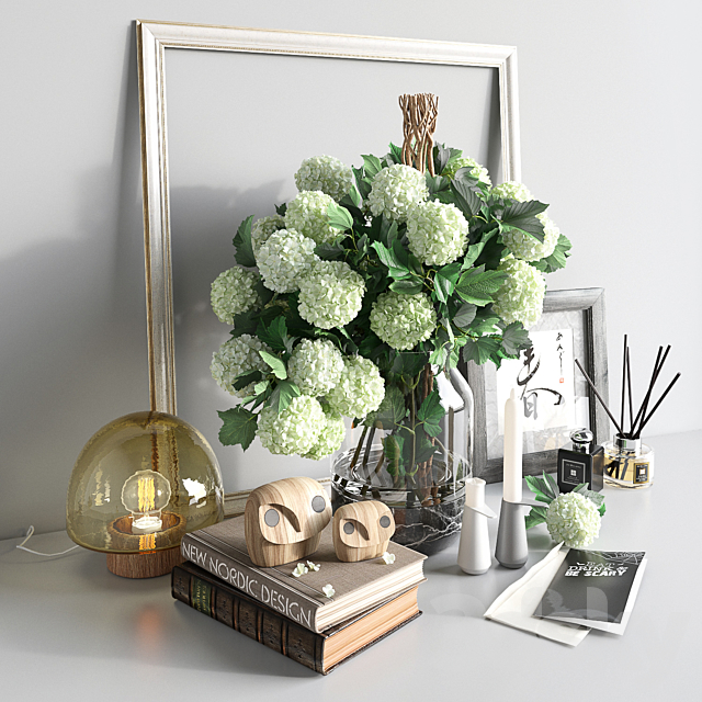 Decor set owls 3d