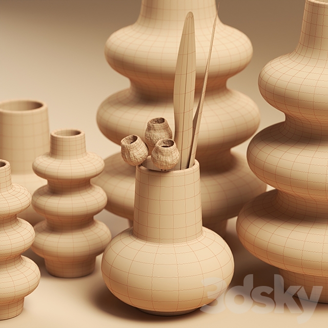 Set of vases H&M 3dsky