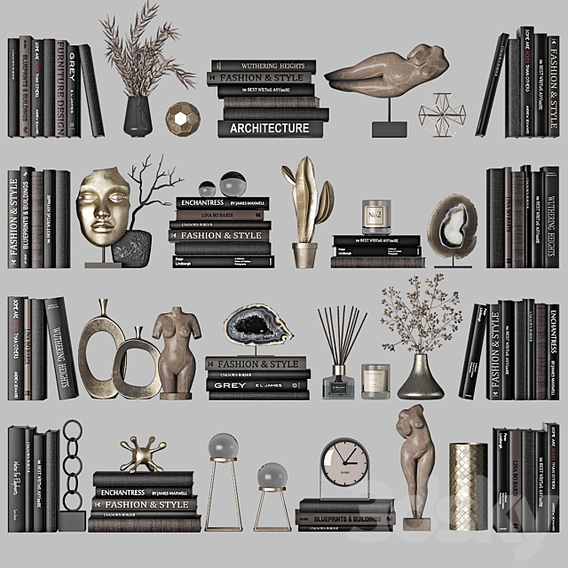 Decorative set 5 3d