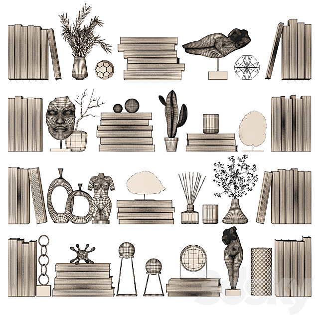 Decorative set 5 3dsky