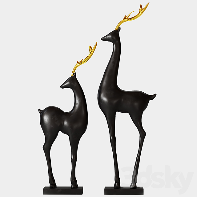 Deer_statue 3DSMax File - thumbnail 2