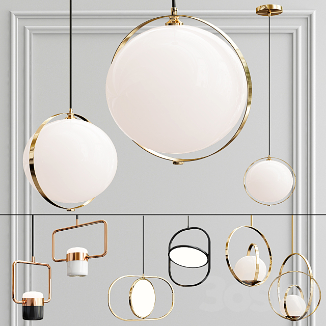 A collection of pendant lights. 3DSMax File - thumbnail 1