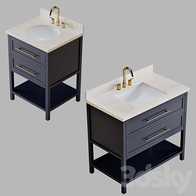 Robertson Mahogany Console 3d