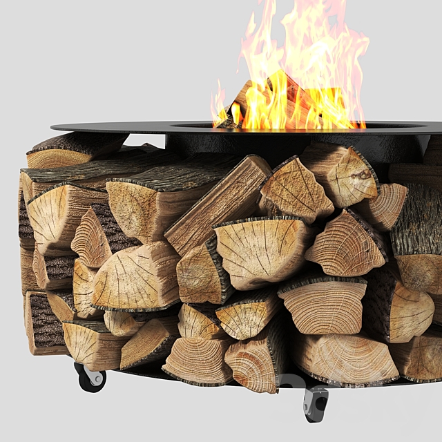 Outdoor fire pit PF-02 3dsky