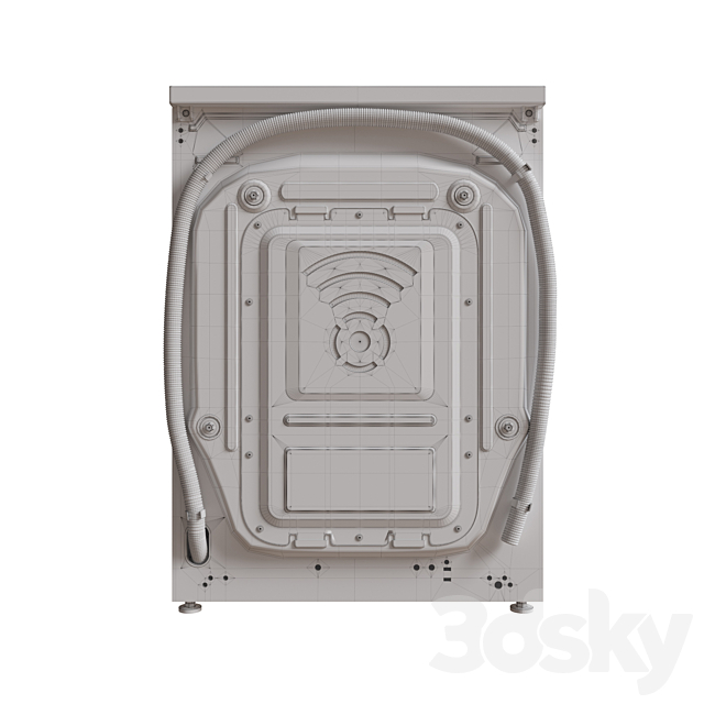 Washing machine AI DD LG F2T9GW9P. 3dsky