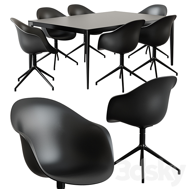 BoConcept _ Torino Table + Adelaide Chair 3DSMax File - thumbnail 1