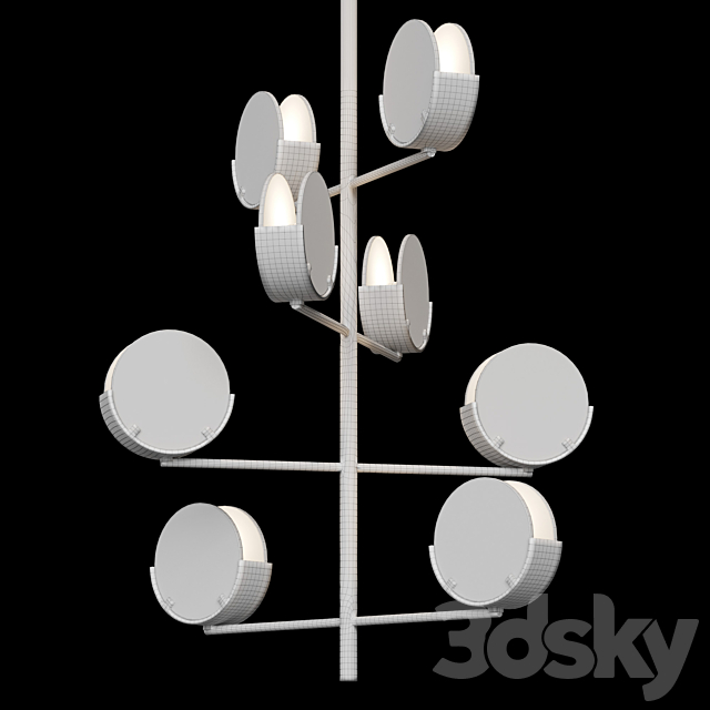 Chandelier Rooma lamp 02 3dsky