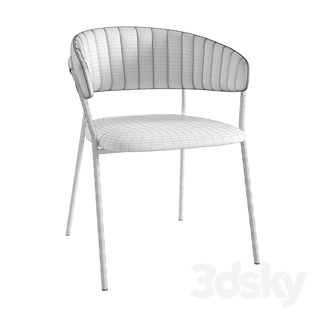 Modrest Brandy Modern Tania chair 3DSMax File - thumbnail 5