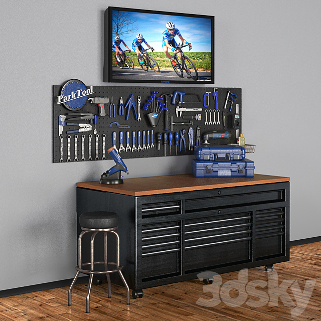 garage tools set 6 3d