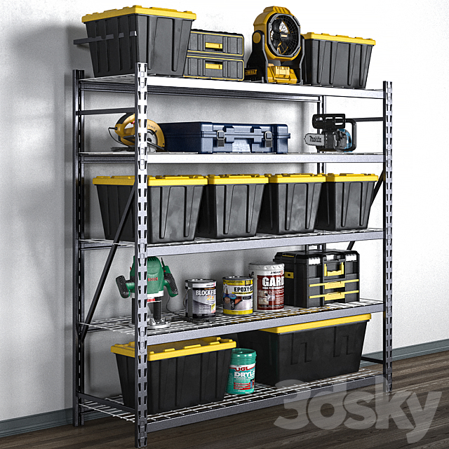 garage tools set 12 3d