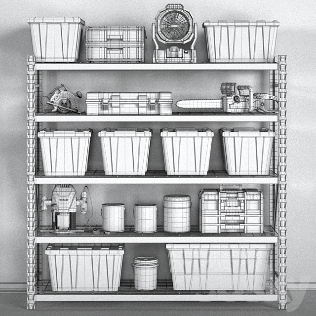 garage tools set 12 3dskyfree