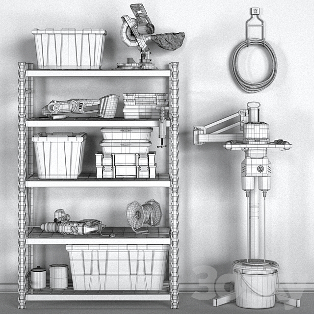 garage tools set 12 3dskyfree