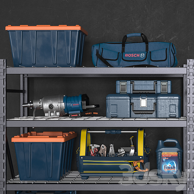 garage tools set 14 3DSMax File - thumbnail 4