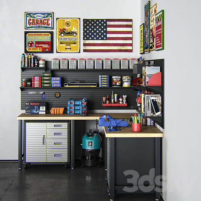 garage tools SET 15 3DSMax File - thumbnail 3