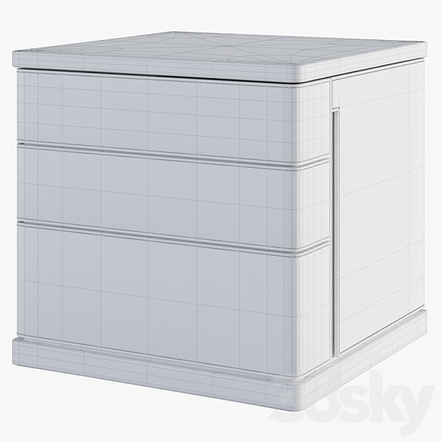 Fidelio Notte Poltrona Frau Bedside cabinet 3dsky