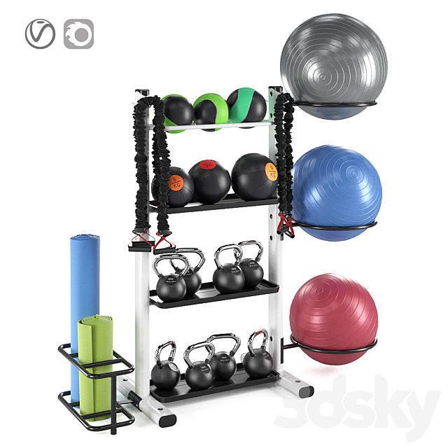Fitness accessories rack Free Download