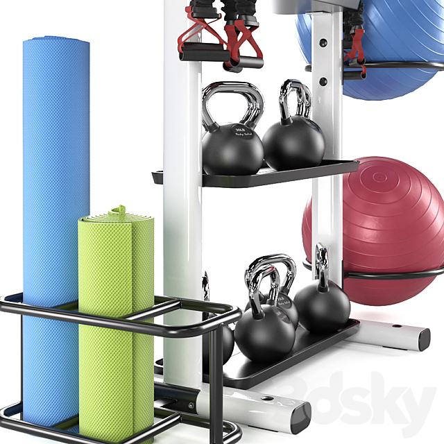 Fitness accessories rack 3dsky