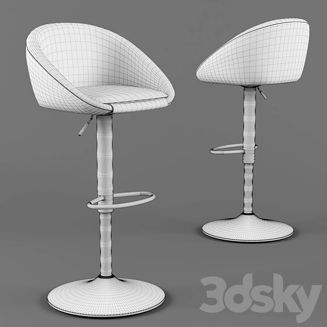 JYSK TAULOV bar stool 3DSMax File - thumbnail 3