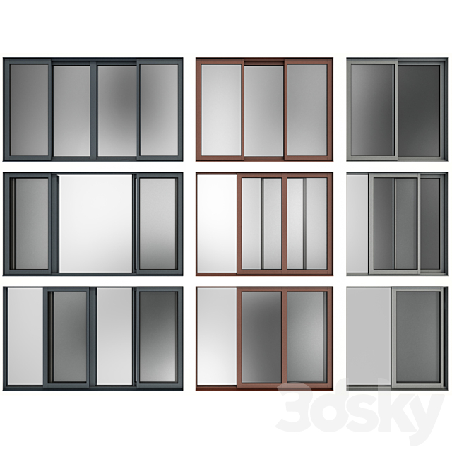 Sliding Stained Glass Aluminum Windows 3dskyfree