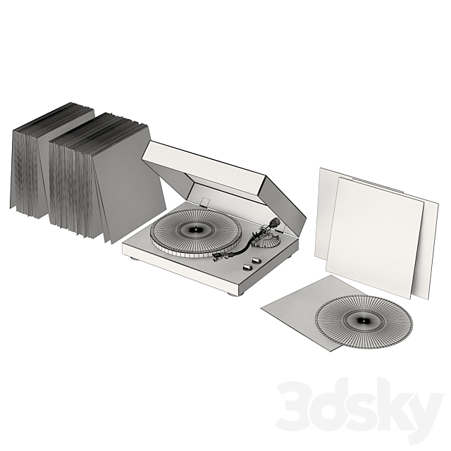 Music gramophone 3DSMax File - thumbnail 4