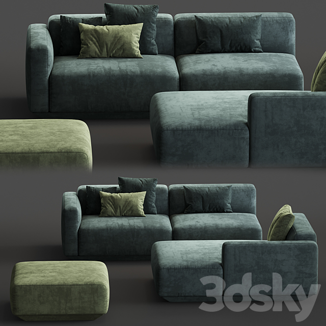 Develius modular sofa 3DSMax File - thumbnail 2