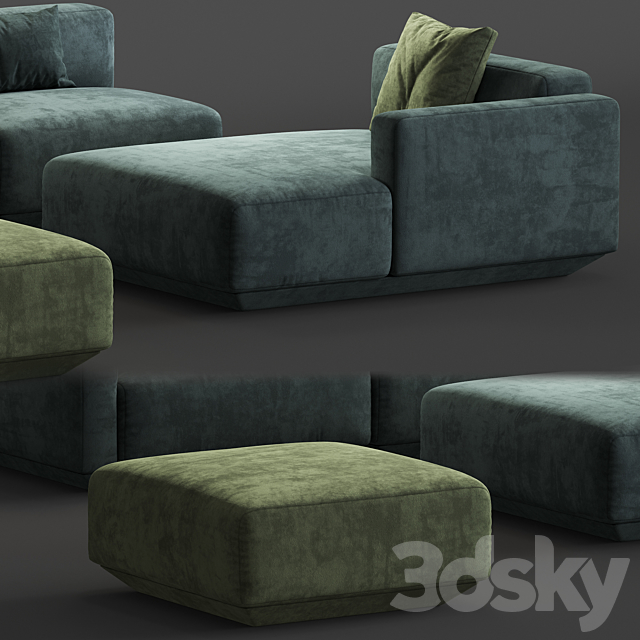 Develius modular sofa 3DSMax File - thumbnail 3