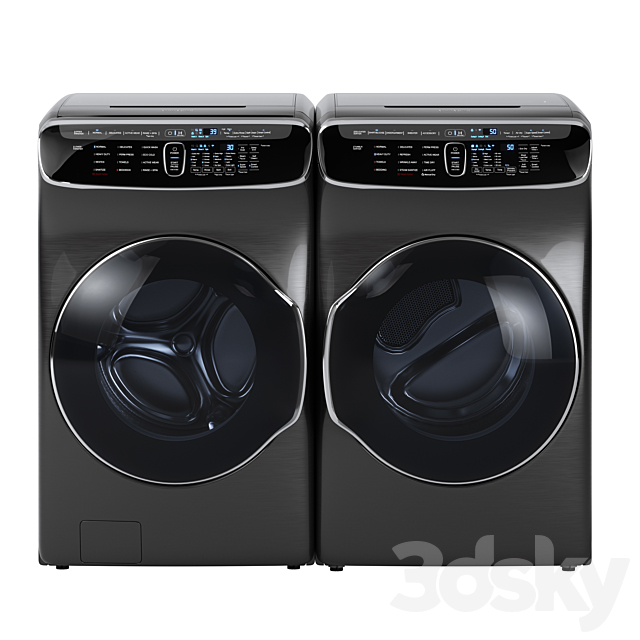 Samsung FlexWash Washer FlexDry Dryer Laundry 3DSMax File - thumbnail 2