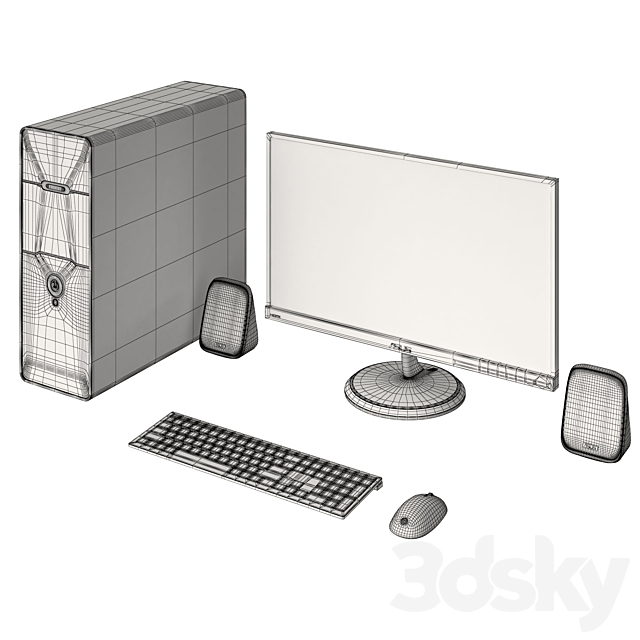 White PC Asus 3dskyfree