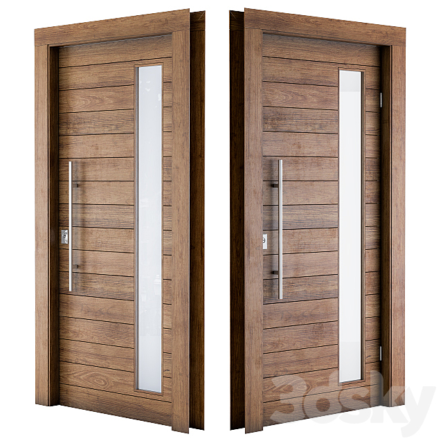 Wooden Front Door 3d