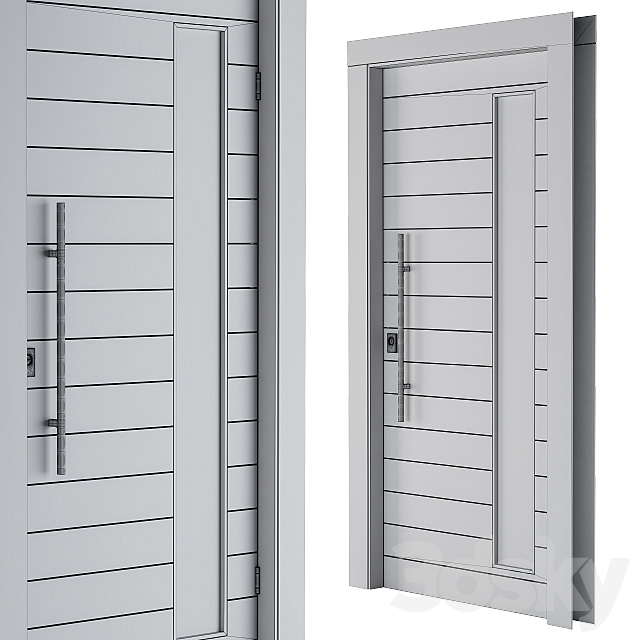 Wooden Front Door 3dsky