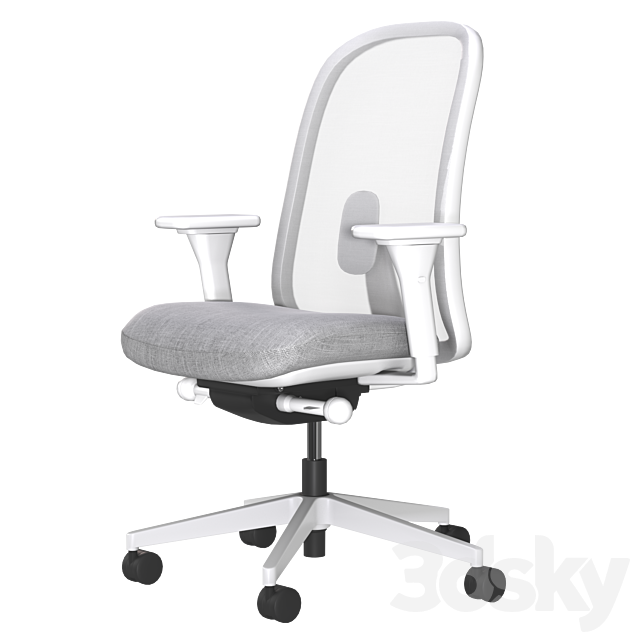 LINO Office Swivel chair with armrests by Herman Miller 3DSMax File - thumbnail 3