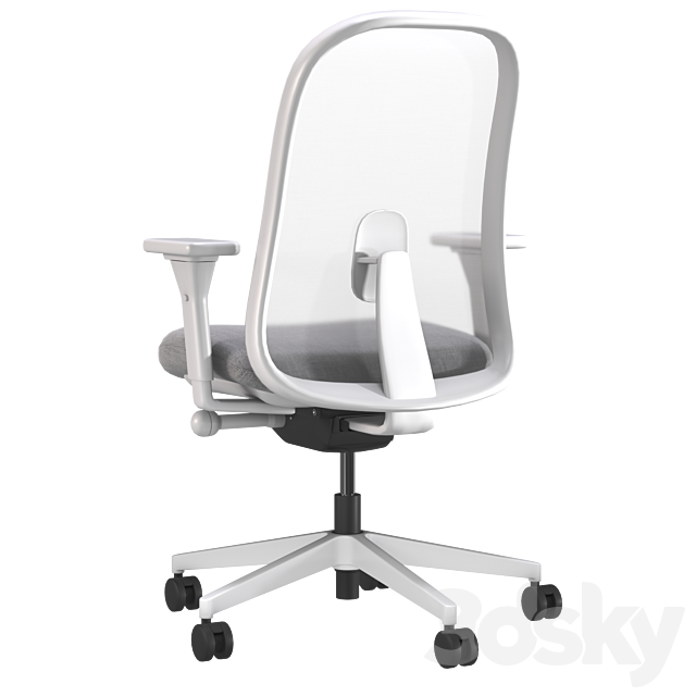 LINO Office Swivel chair with armrests by Herman Miller 3DSMax File - thumbnail 4