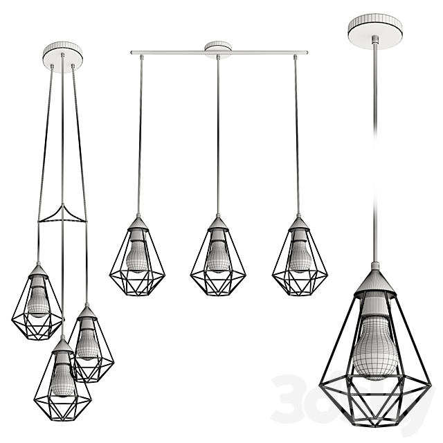 Byron grid lamp 3d
