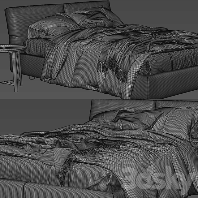 Flexform Newbridge Soft Bed 3dsky