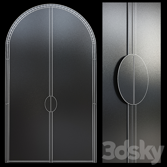 Arched steel doors GABRIEL SCOTT 3DSMax File - thumbnail 3