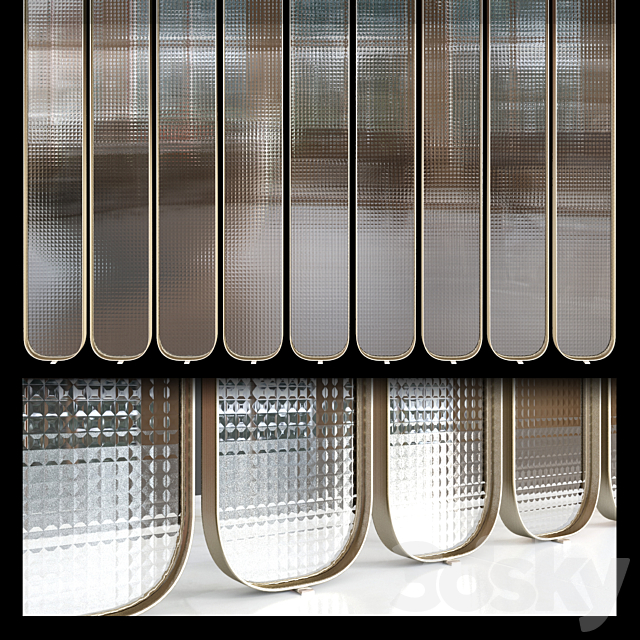 Corrugated partition 3d