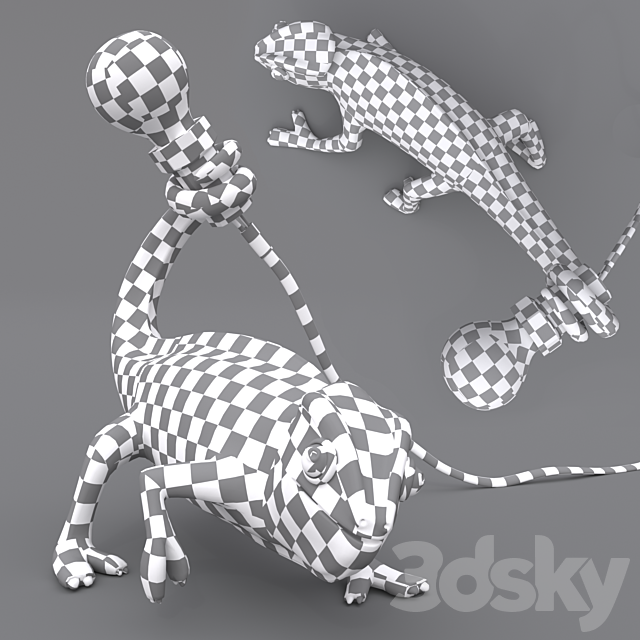 Lamps “Chameleon” _ Seletti 3DS Max Model - thumbnail 5