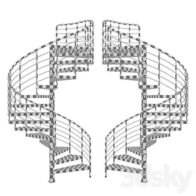 Spiral staircase 3dsky